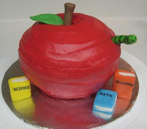 apple shaped birthday cake