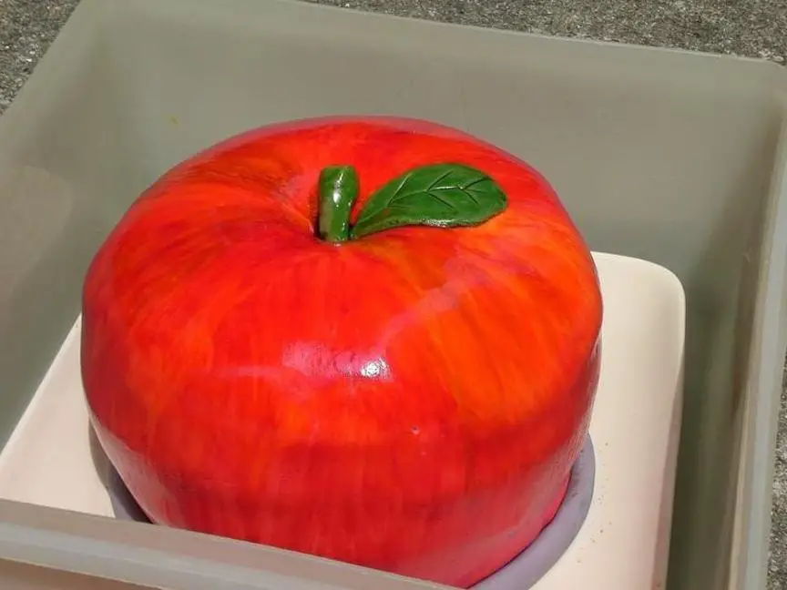 apple shaped birthday cake
