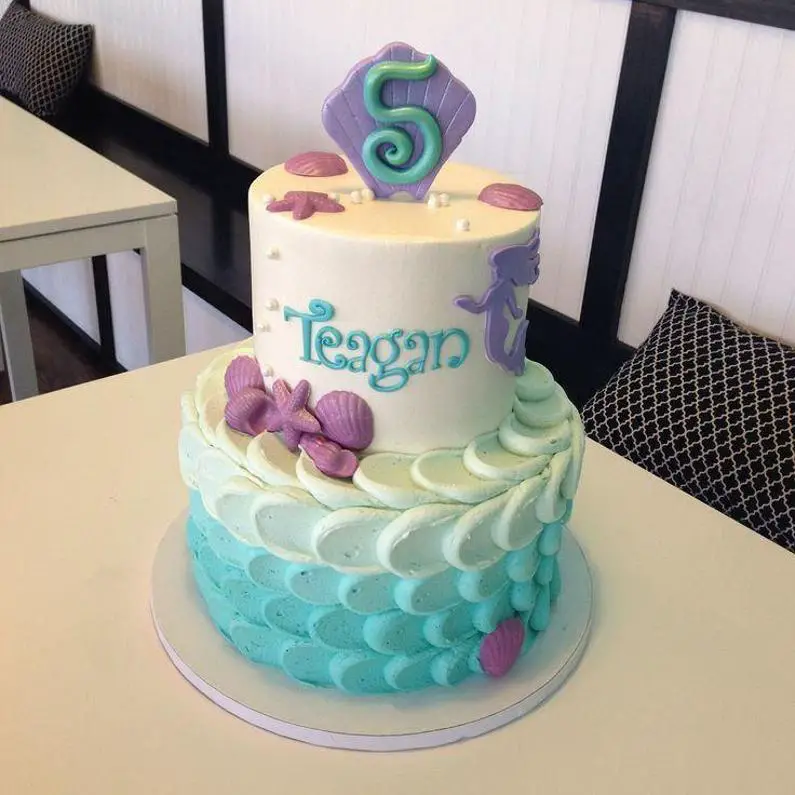 ariel themed birthday cake