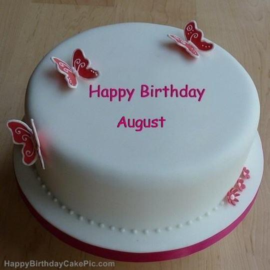 august birthday cake