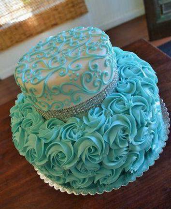 baby blue birthday cake