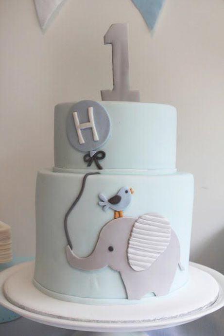 baby elephant birthday cake