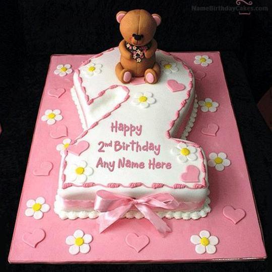 baby girl 2nd birthday cake