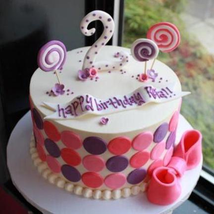 baby girl 2nd birthday cake