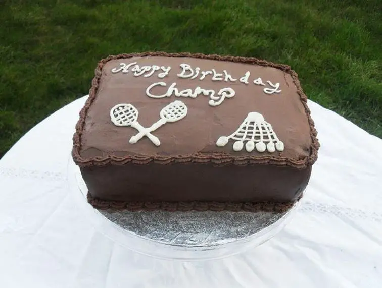 badminton birthday cake