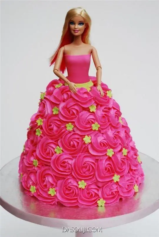 barbie happy birthday cake
