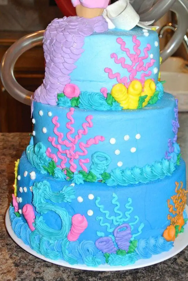 barbie mermaid birthday cake