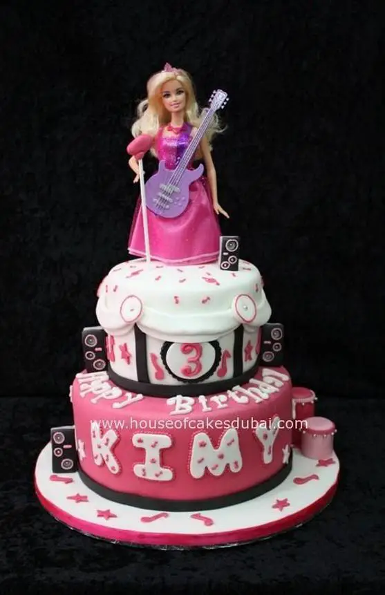 barbie rockstar birthday cake