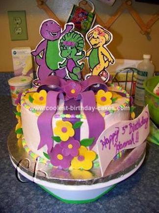 barney and friends birthday cake