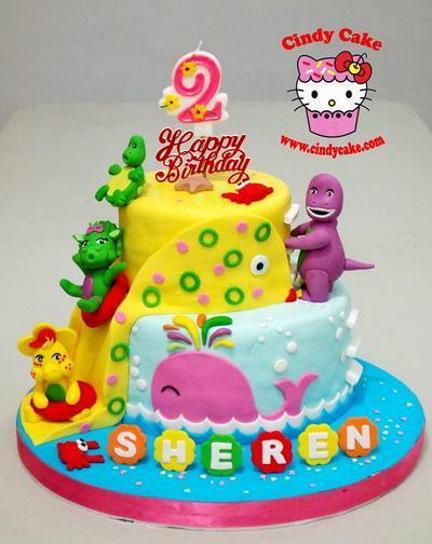 barney and friends birthday cake