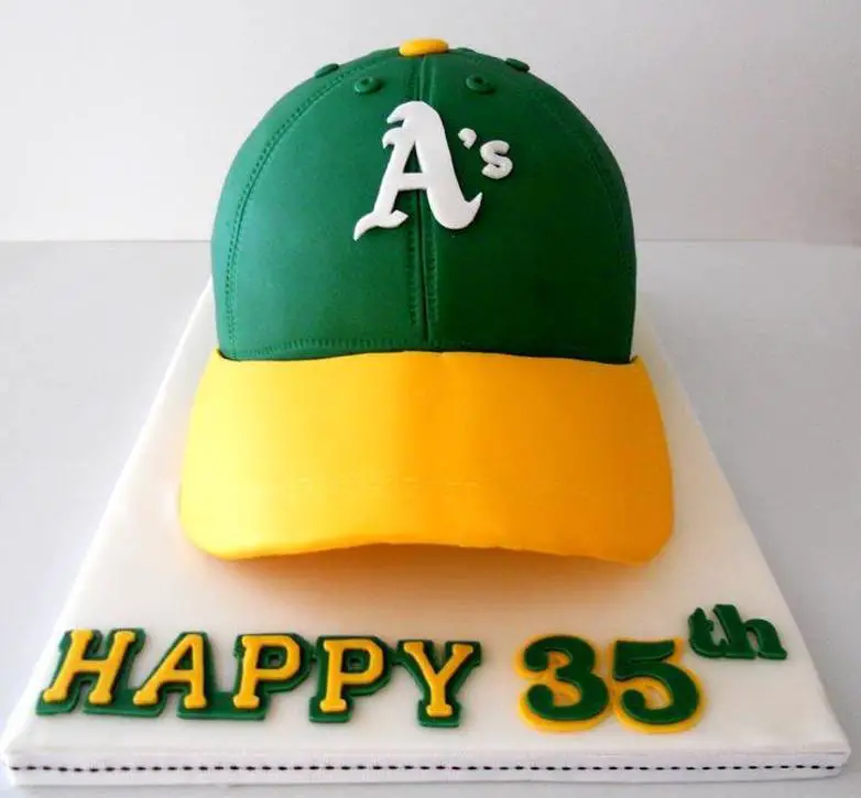 baseball cap birthday cake
