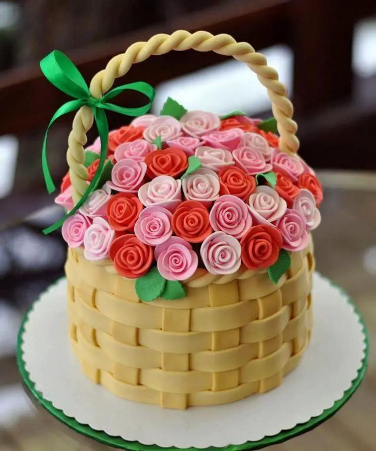 basket birthday cake