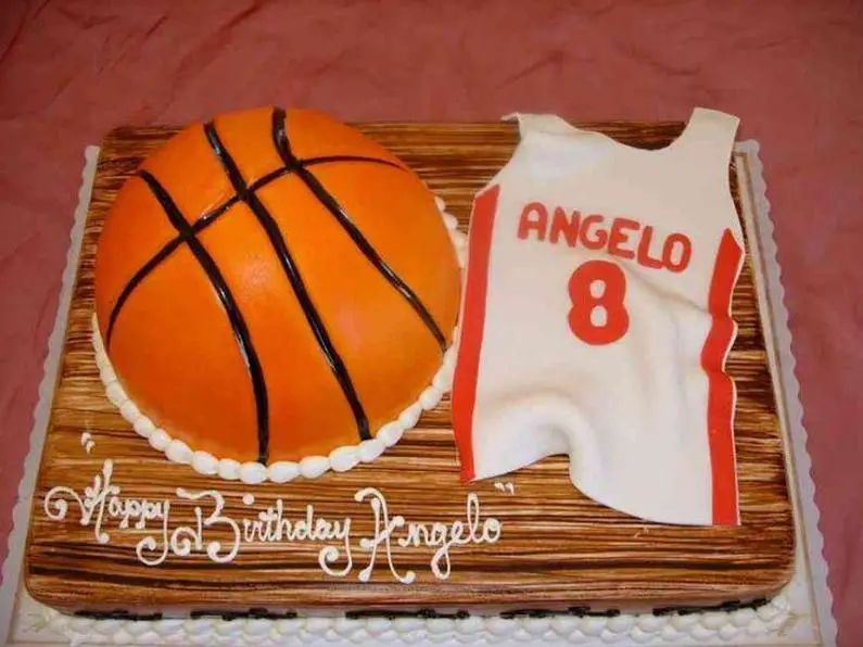 basketball themed birthday cake