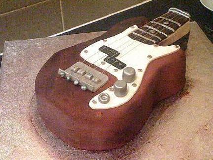 bass guitar birthday cake