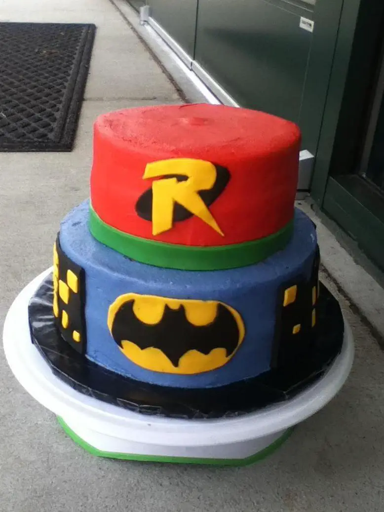 batman and robin birthday cake