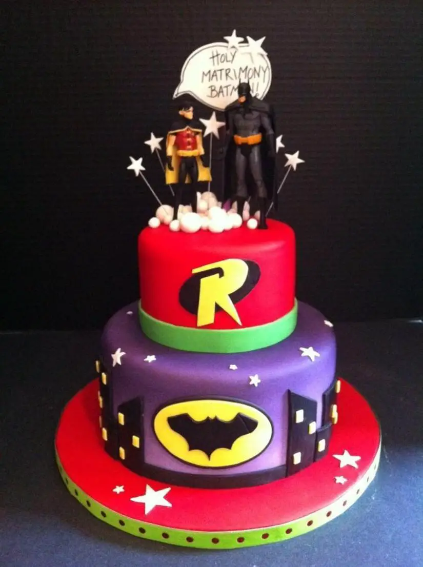 batman and robin birthday cakes