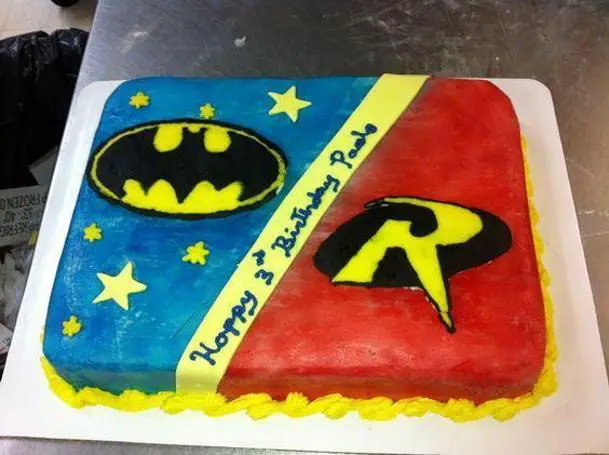 batman and robin birthday cakes