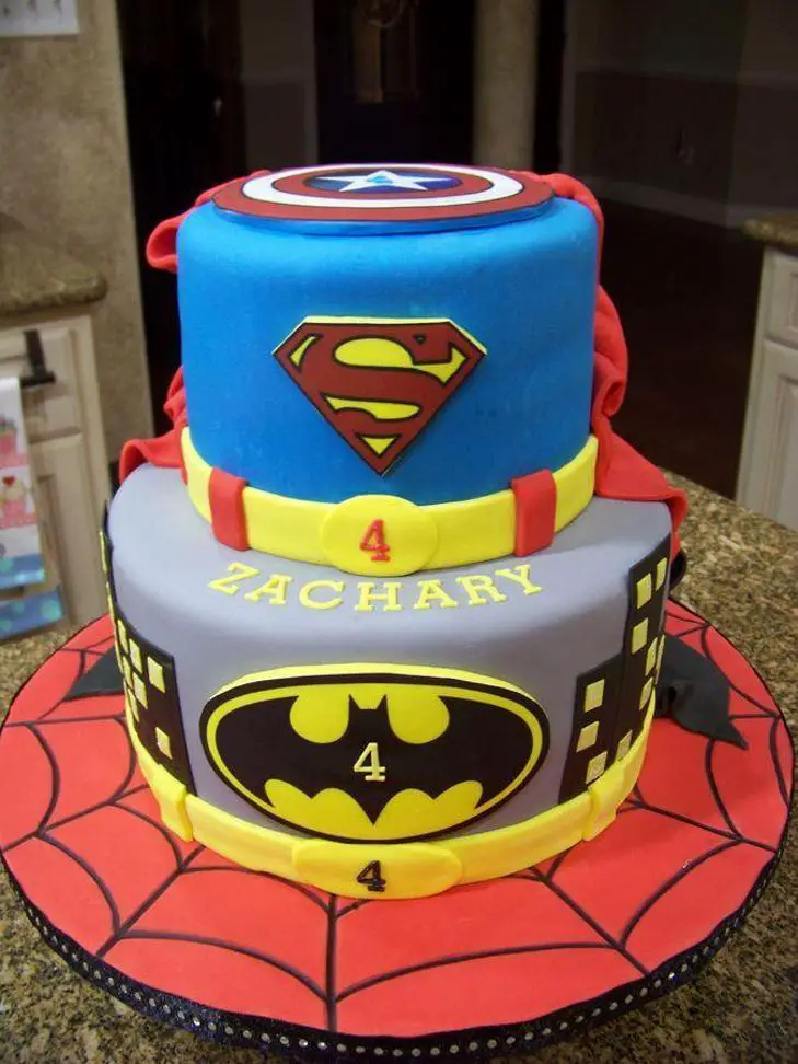 batman superman birthday cakes
