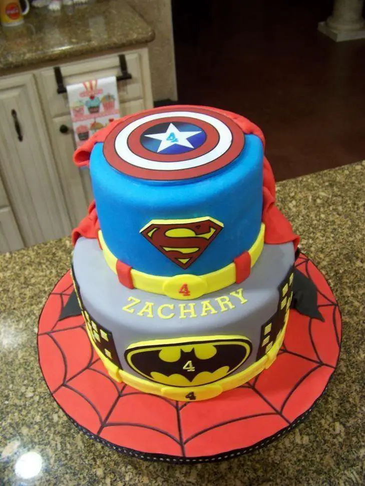 batman superman birthday cakes