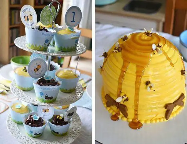 beehive birthday cake