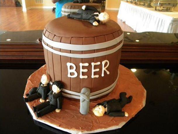 beer keg birthday cake