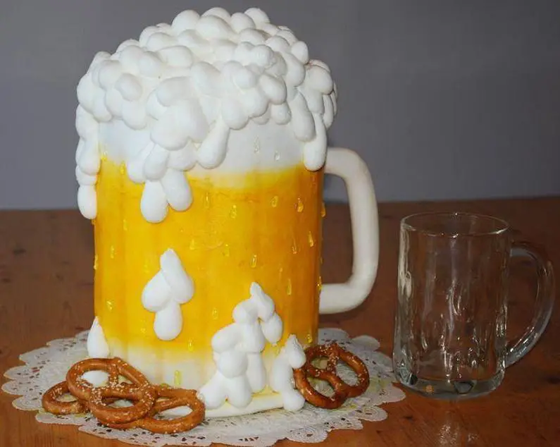 beer shaped birthday cakes