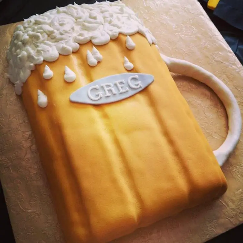 beer shaped birthday cakes