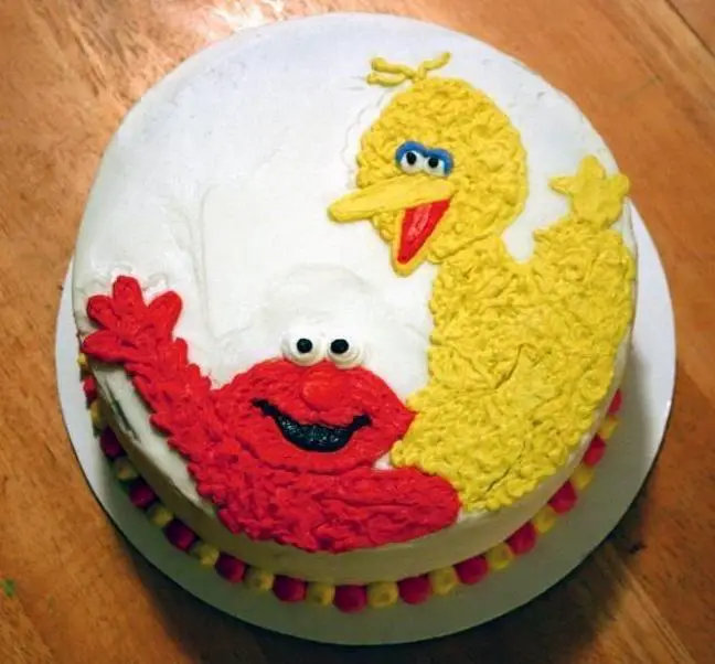 big bird birthday cake