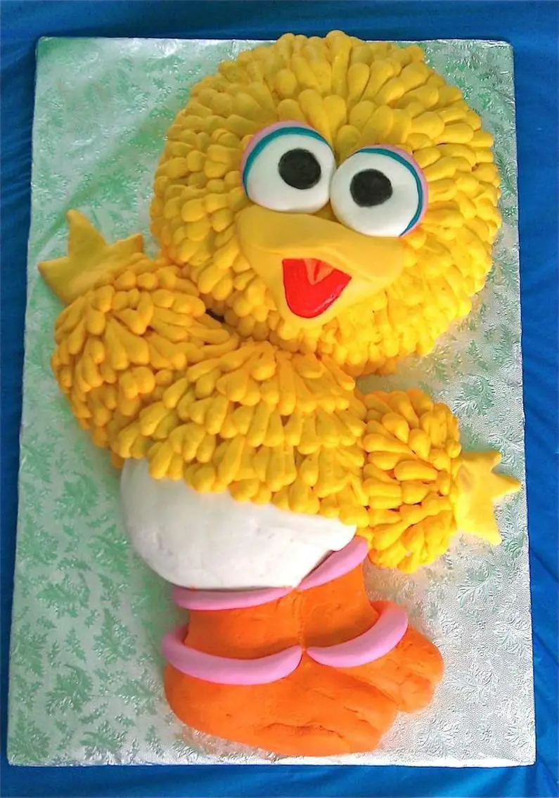 big bird birthday cake