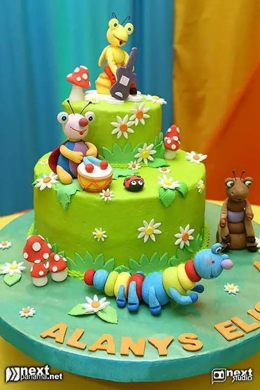 big bugs band birthday cake
