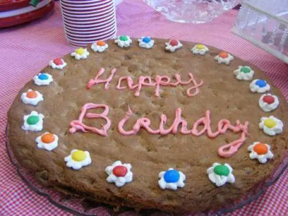 big cookie birthday cake