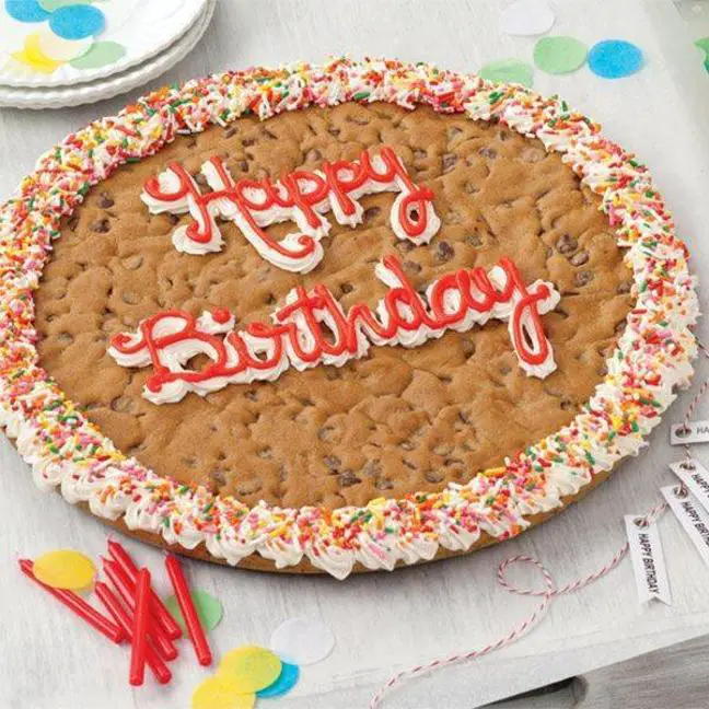 big cookie birthday cake