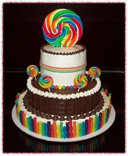 birthday cake decorated with candy