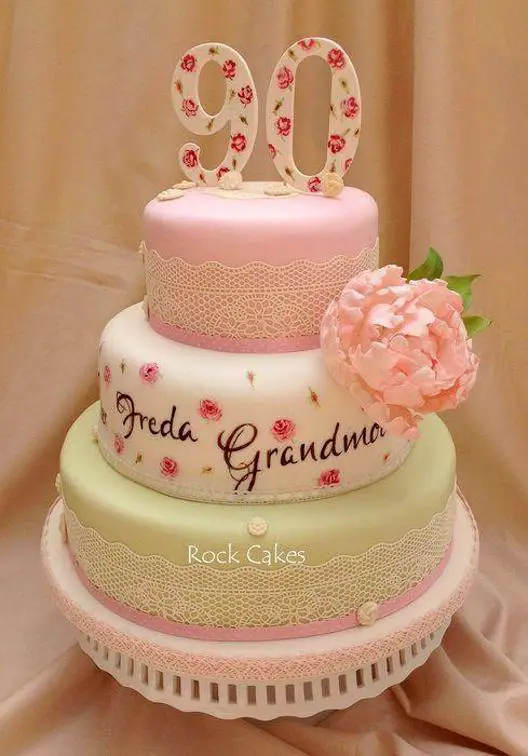 birthday cake for 90th birthday