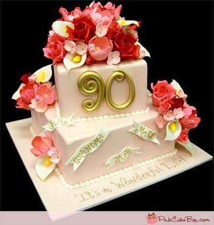 birthday cake for 90th birthday