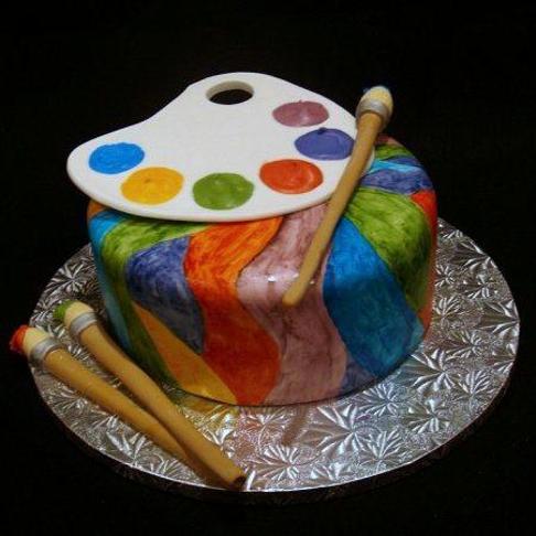 birthday cake for a painter