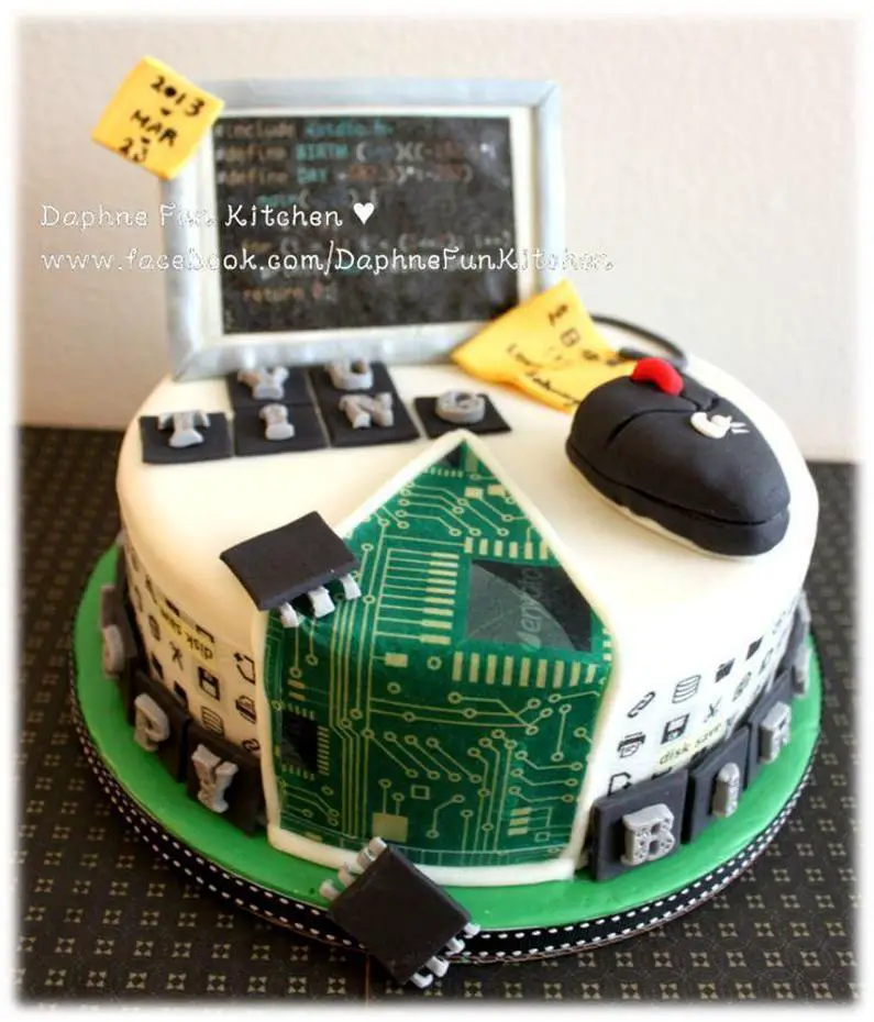 birthday cake for computer geek