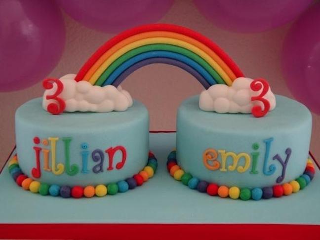 birthday cake for twin boys