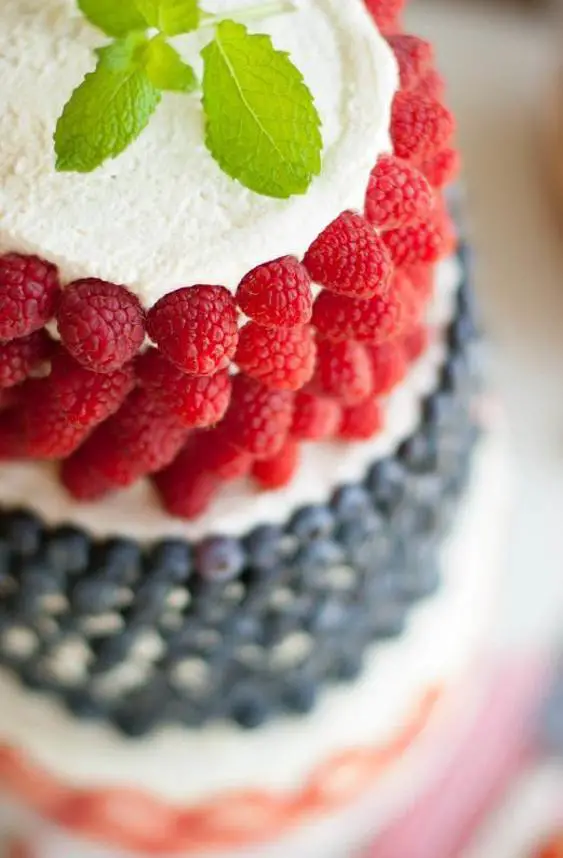 birthday cake with berries