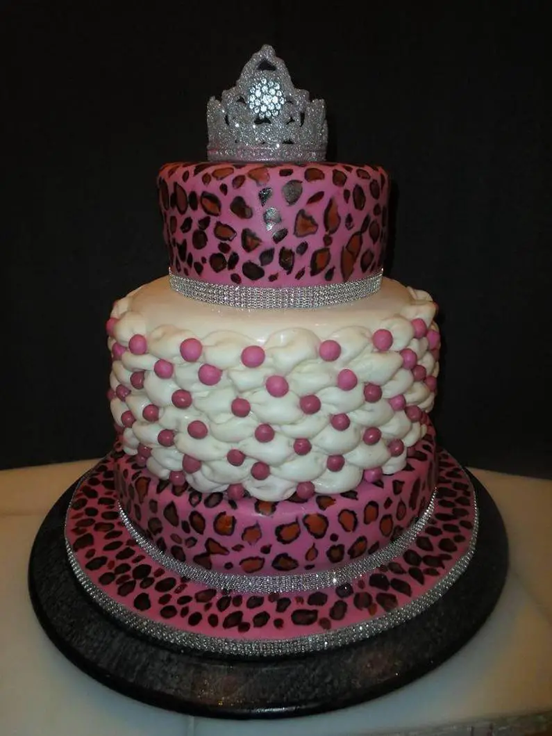 birthday cake with diamonds