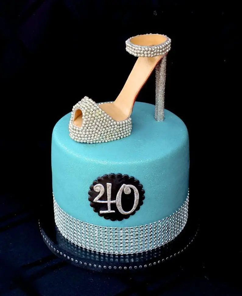 birthday cake with high heeled shoes