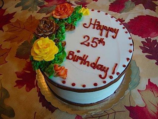 birthday cakes for 25th birthday
