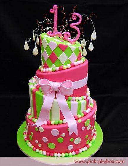 birthday cakes for girls 13th birthday