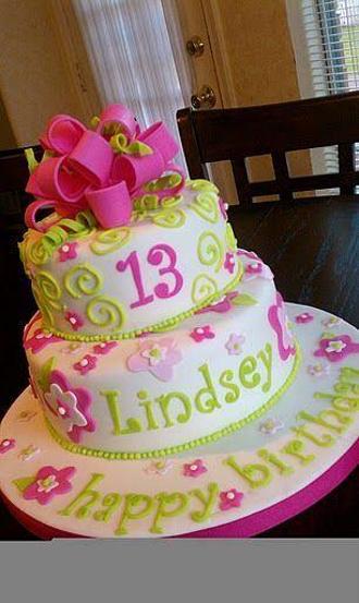 birthday cakes for girls 13th birthday