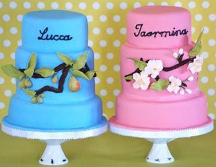 birthday cakes for twin girls