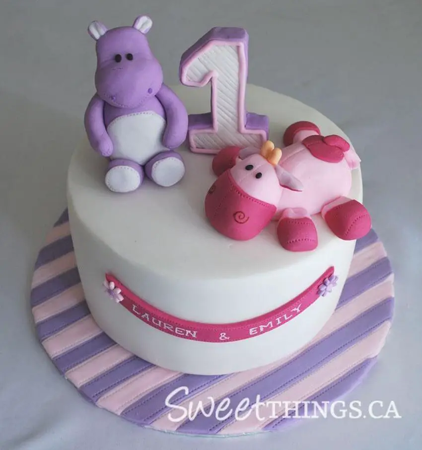 birthday cakes for twins first birthday