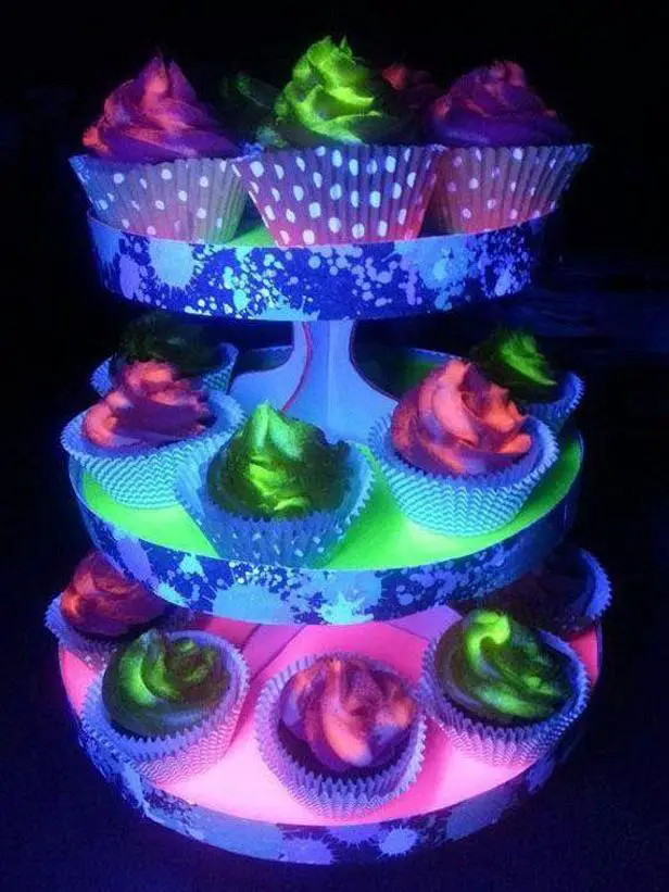 black light birthday cakes