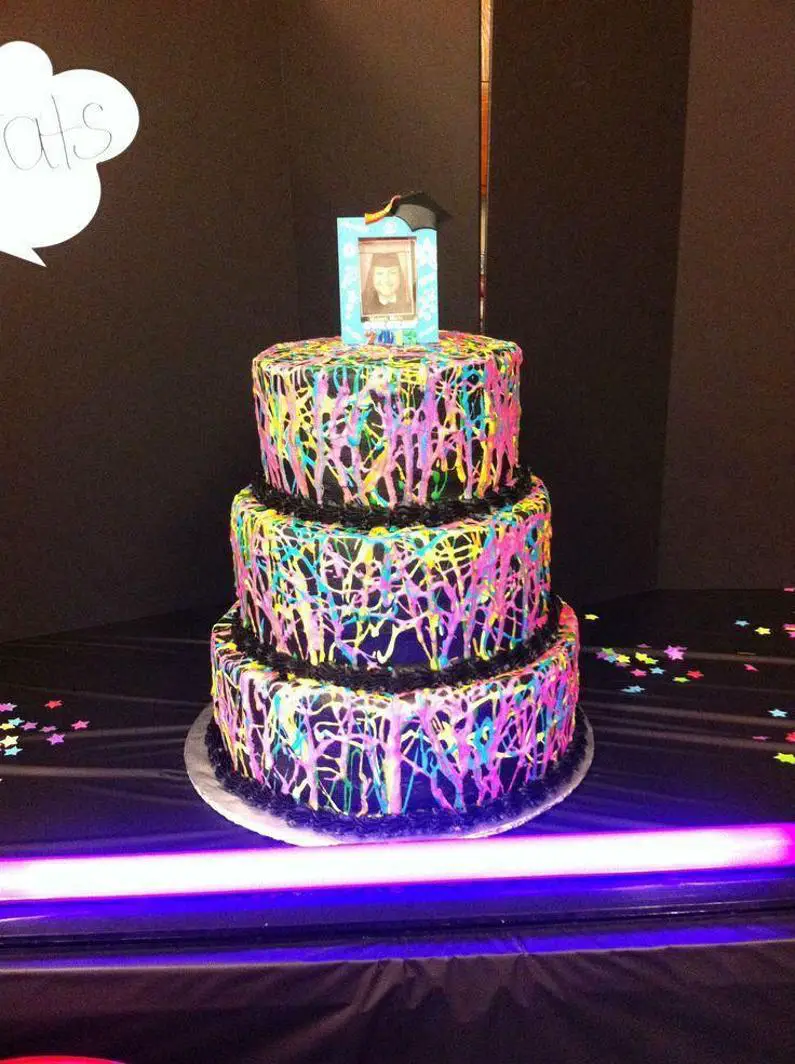 black light birthday cakes