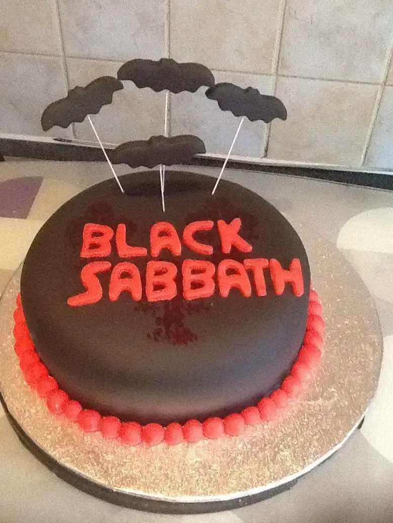 black sabbath birthday cake