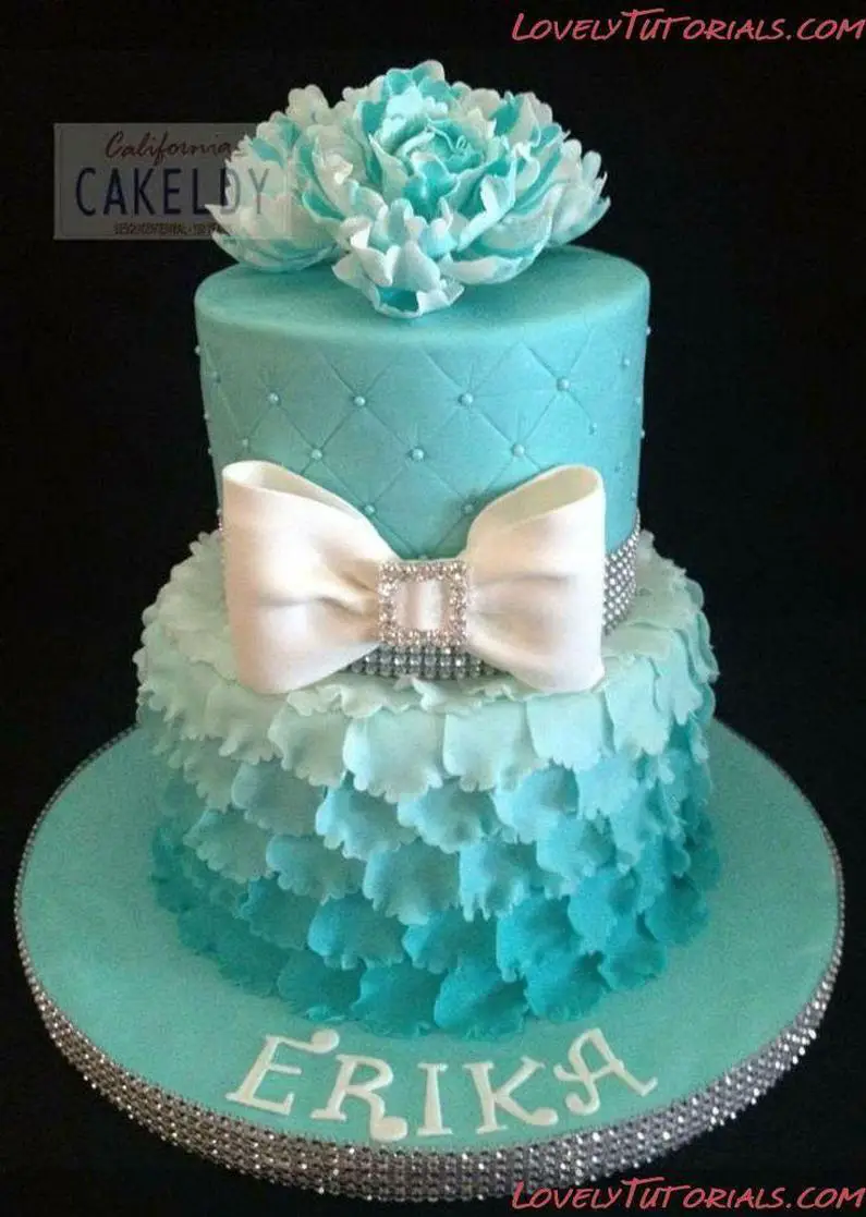 blue birthday cakes for girls